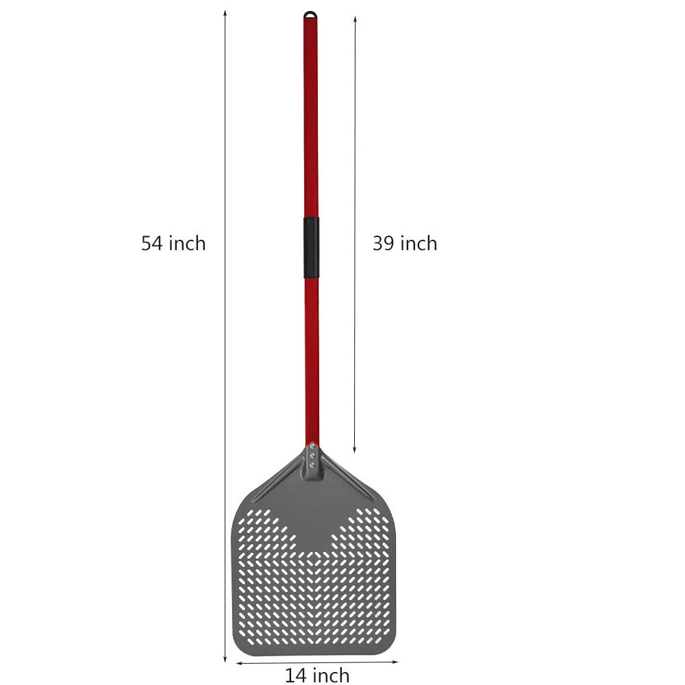 Pelle à Pizza Perforée | 35 x 138 cm | Grande portée