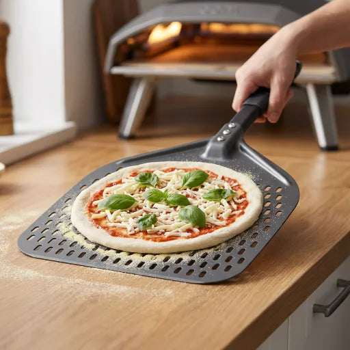 Pelle à Pizza Perforée 30-35 cm | Poignée Antidérapante