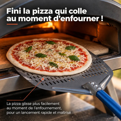 Pelle à Pizza Perforée 30–35 cm | Aluminium bleu