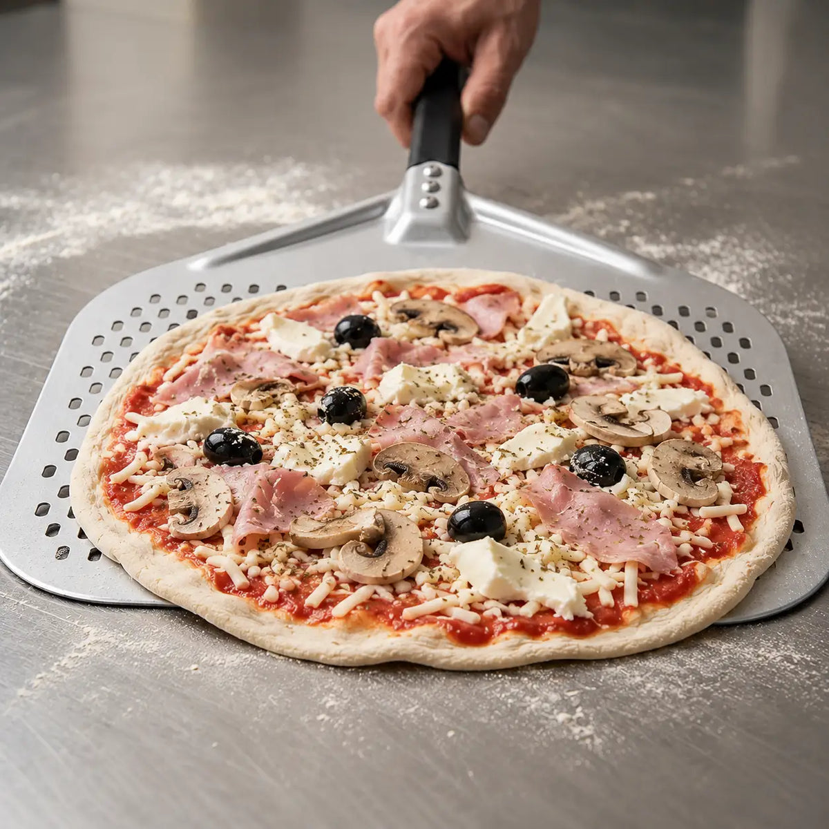Pelle à Pizza Perforée XXL 45 cm | Grand Format