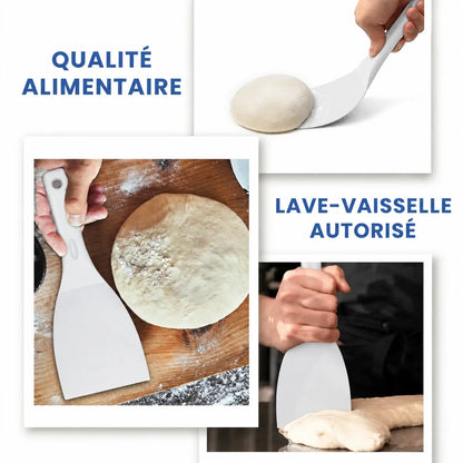 Spatule à Pizza Blanc | Coupe-Pâte Flexible