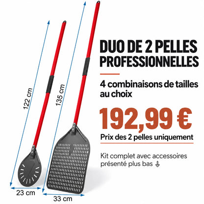 Kit Pelle à Pizza professionnel | Rouge