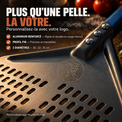 Pelle à Pizza Perforée 30–35 cm | Aluminium bleu