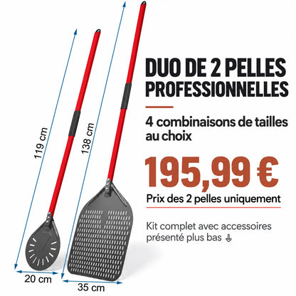 Kit Pelle à Pizza professionnel | Rouge