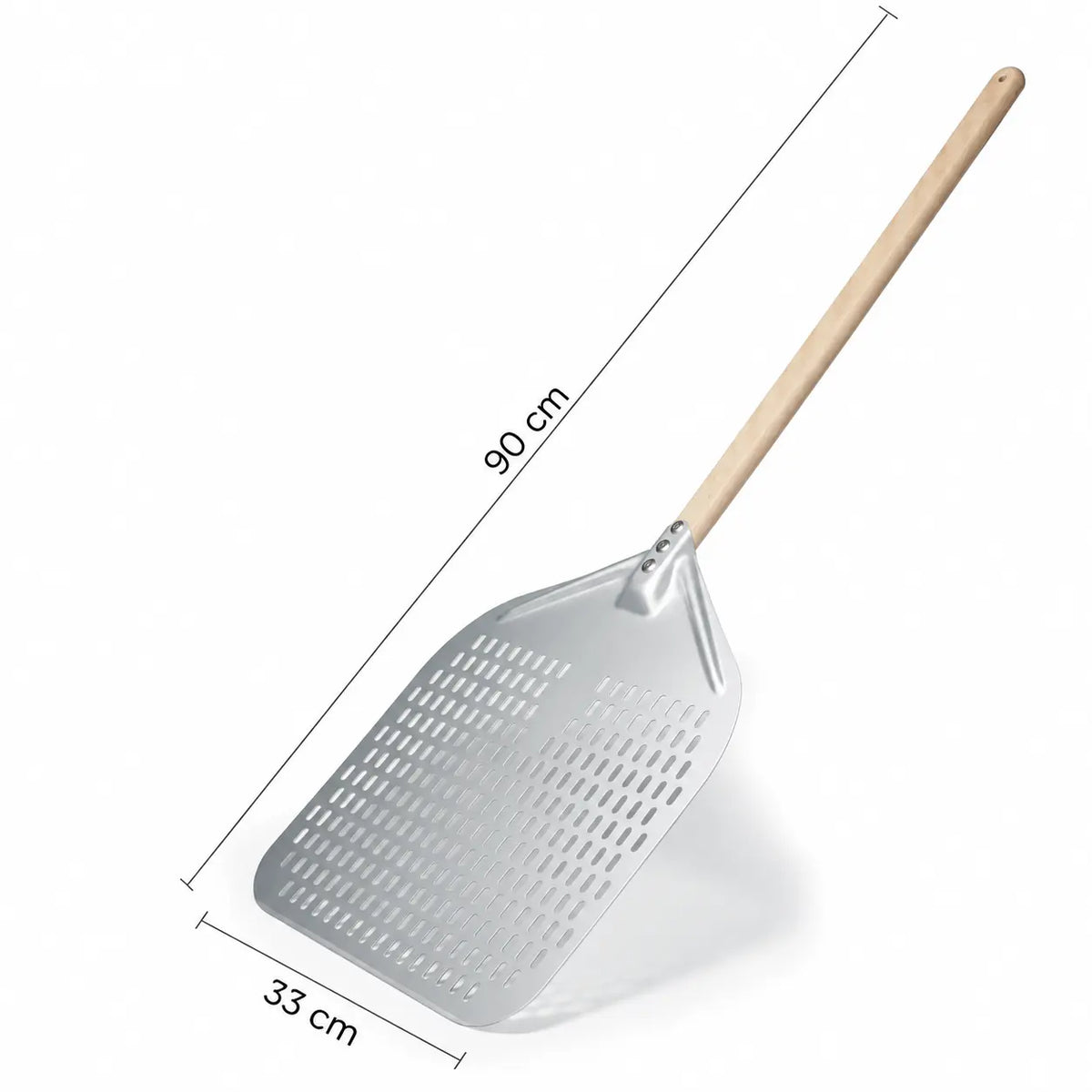 Pelle à Pizza Perforée 30–35 cm | Manche Bois