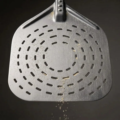 Pelle à Pizza Perforée 30 cm | Finition Noire Mate