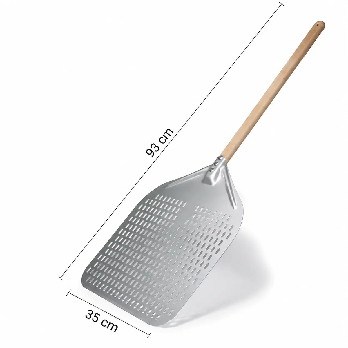 Pelle à Pizza Perforée 30–35 cm | Manche Bois