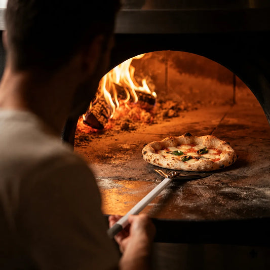 Longue Pelle à Pizza Rotation 18–23 cm | Manche Gris Clair