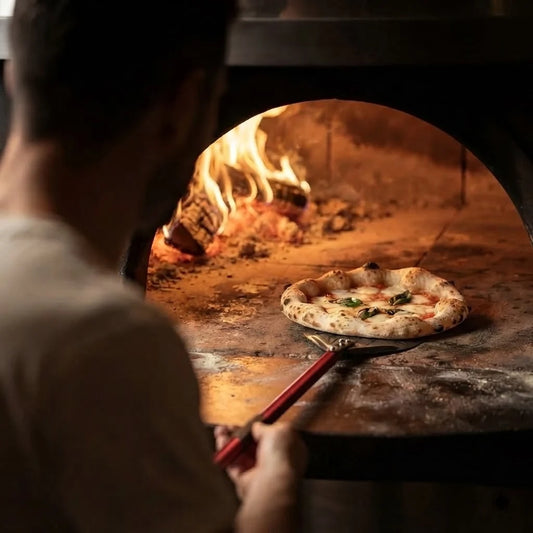 Longue Pelle à Pizza Rotation 18–23 cm | Manche Rouge