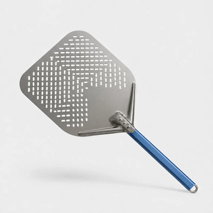 Pelle à Pizza Perforée 30-35 cm | Bord Biseauté | Bleu