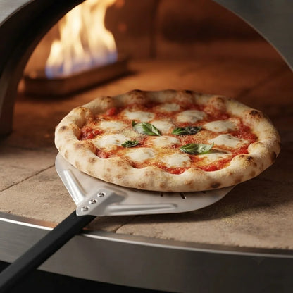 Pelle à Pizza de Rotation Perforée 18 cm | Manche Long