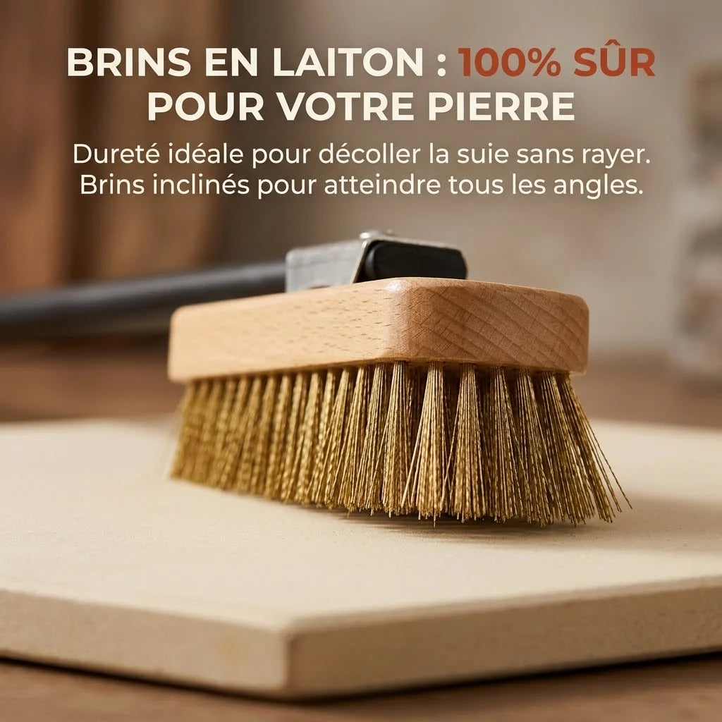 Brosse Four à Pizza En Laiton | ø17 cm - ø19.5 cm