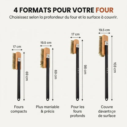 Brosse Four à Pizza En Laiton | ø17 cm - ø19.5 cm