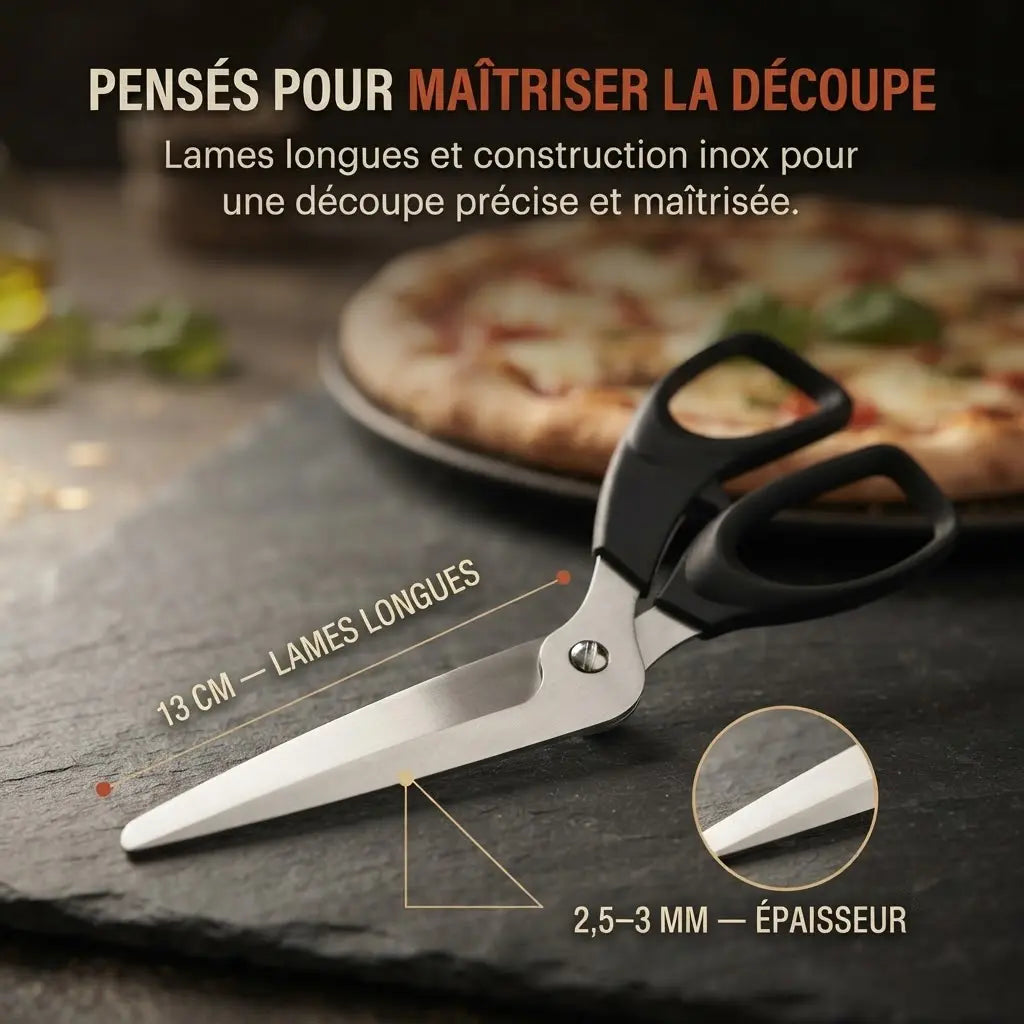 Ciseaux à Pizza en Acier Inoxydable | 23 cm