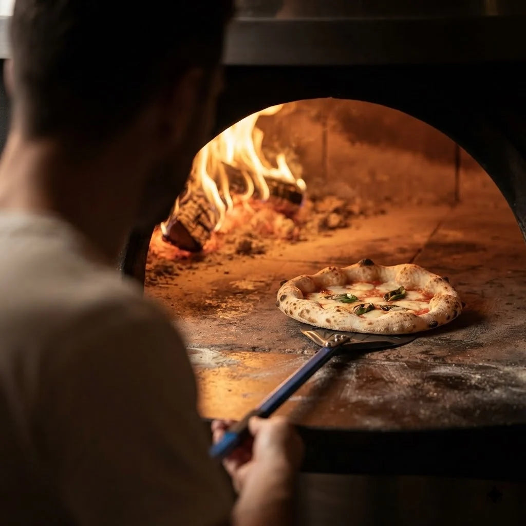 Longue Pelle à Pizza Rotation 18–23 cm | Manche Bleu