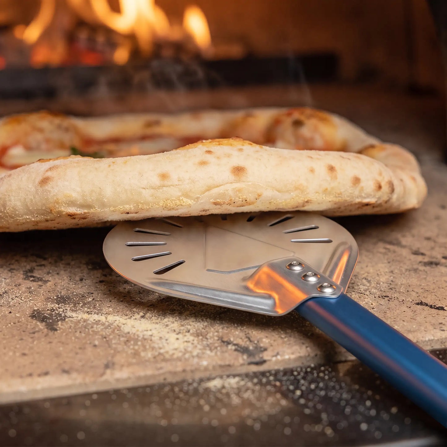 Longue Pelle à Pizza Rotation 18–23 cm | Manche Bleu
