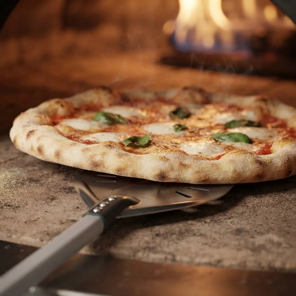 Longue Pelle à Pizza Rotation 18–23 cm | Manche Gris Clair