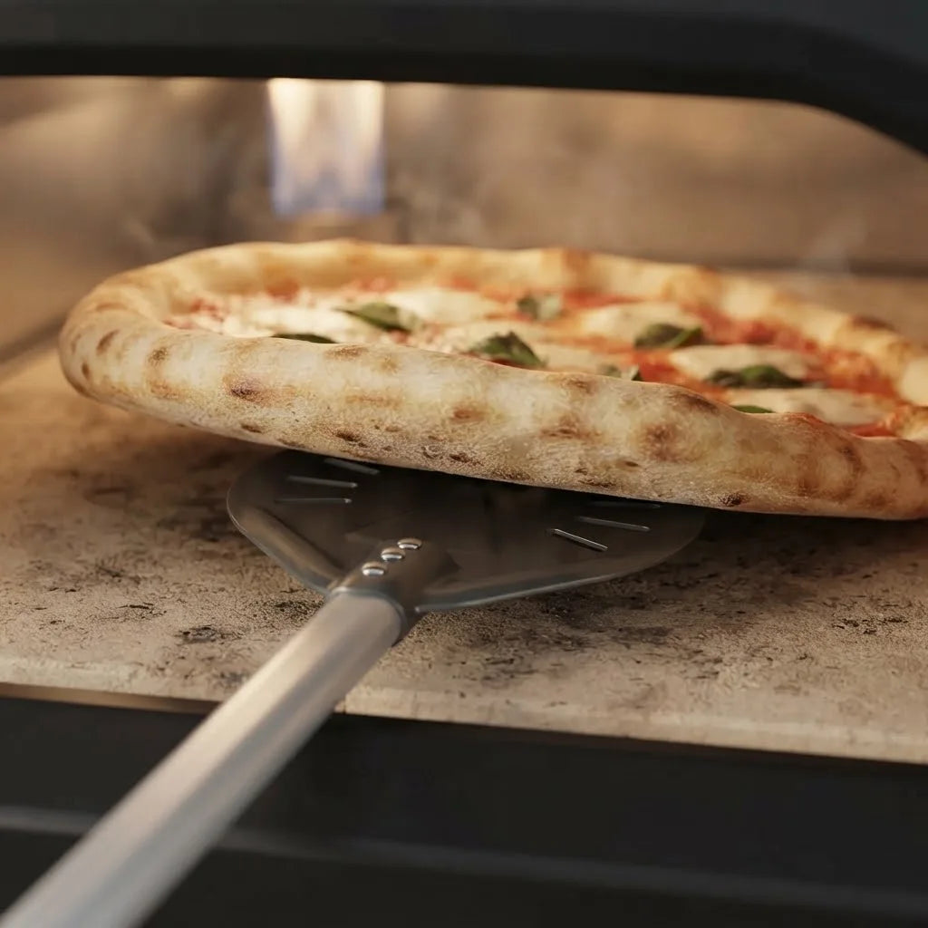 Longue Pelle à Pizza Rotation 18–23 cm | Manche Gris Clair