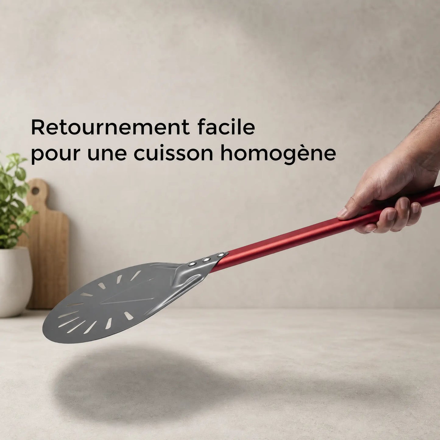 Pelle à pizza de rotation 18-23 cm | Aluminium Rouge