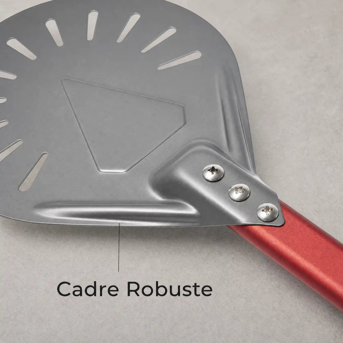 Pelle à pizza de rotation 18-23 cm | Aluminium Rouge