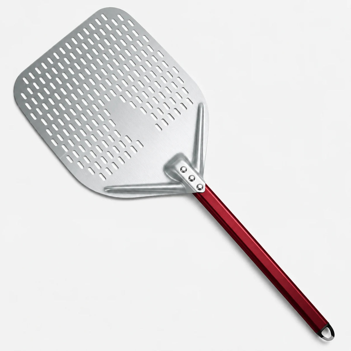 Pelle à Pizza Perforée 30–35 cm | Aluminium Rouge