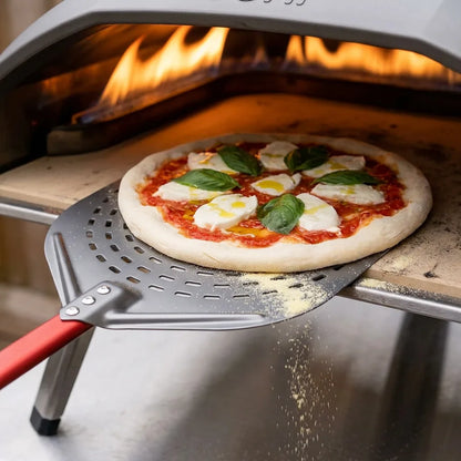 Pelle à Pizza Ronde Perforée 30 cm | Manche Aluminium