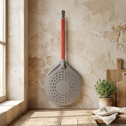 Pelle à Pizza Ronde Perforée 30 cm | Manche Aluminium