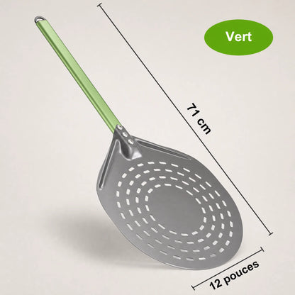 Pelle à Pizza Ronde Perforée 30 cm | Manche Aluminium
