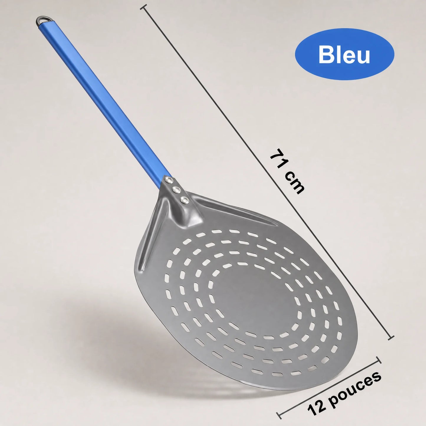 Pelle à Pizza Ronde Perforée 30 cm | Manche Aluminium