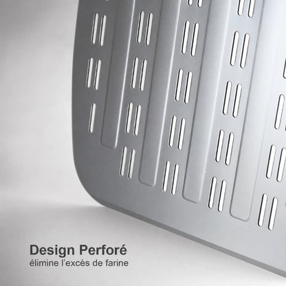 Pelle à pizza perforée 30 cm - Forme Pomme | Manche bois et aluminium