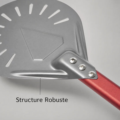 Longue Pelle à Pizza Rotation 18–23 cm | Manche Rouge
