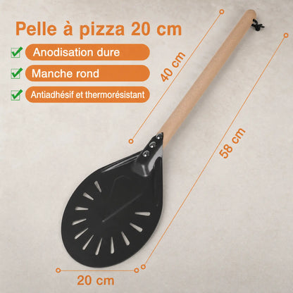 Pelle à pizza de rotation 18-23 cm | Manche Bois