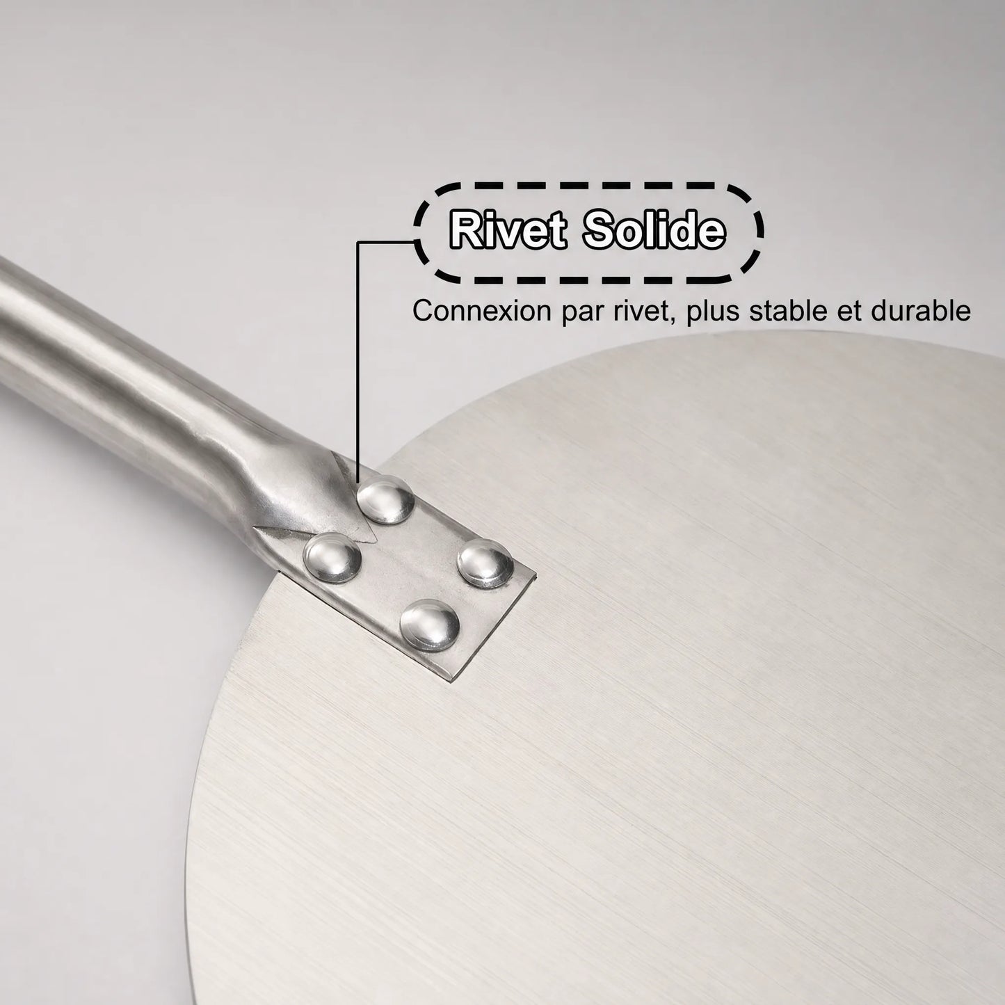 Pelle à Pizza de Rotation Pleine 18-23 cm | Inox