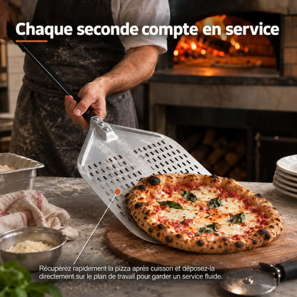 Pelle à Pizza Perforée 30–35 cm | Antidérapante