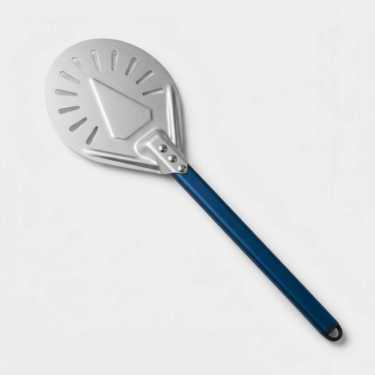 Pelle à pizza en aluminium anodisé | manche bleu