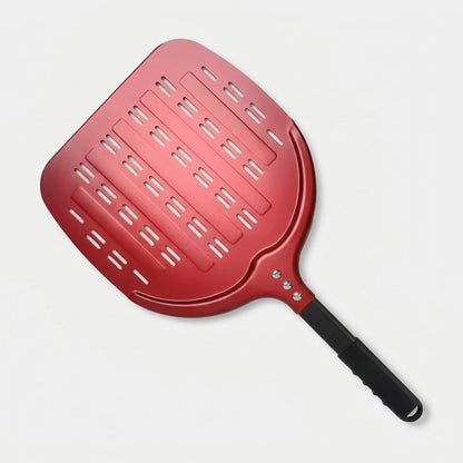 Pelle à Pizza Perforée 30 cm | Aluminium Anodisé Dur - Rouge