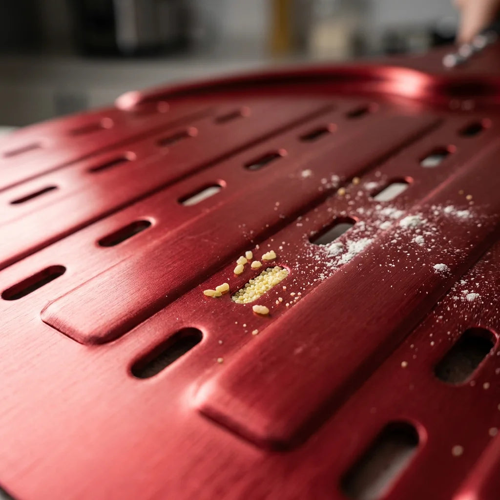 Pelle à Pizza Perforée 30 cm | Aluminium Anodisé Dur - Rouge