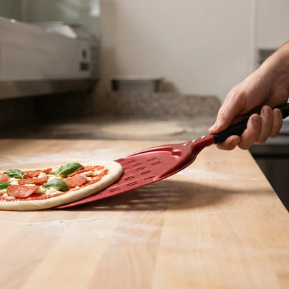 Pelle à Pizza Perforée 30 cm | Aluminium Anodisé Dur - Rouge