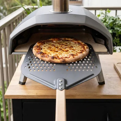 Pelle à Pizza Perforée 30–35 cm | Manche Bois