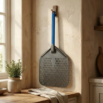 Pelle à Pizza Perforée 30–35 cm | Aluminium Bleu