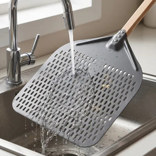 Pelle à Pizza Perforée 30–35 cm | Manche Bois